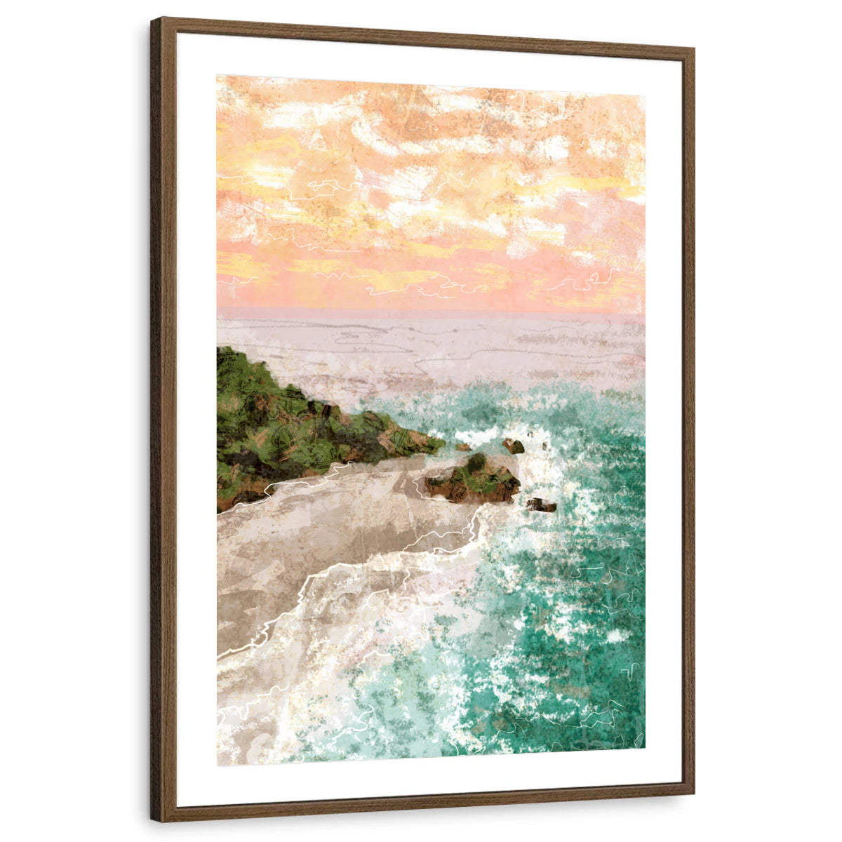 framed-print-brown-walnut-matted