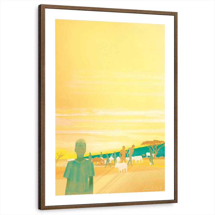 framed-print-brown-walnut-matted