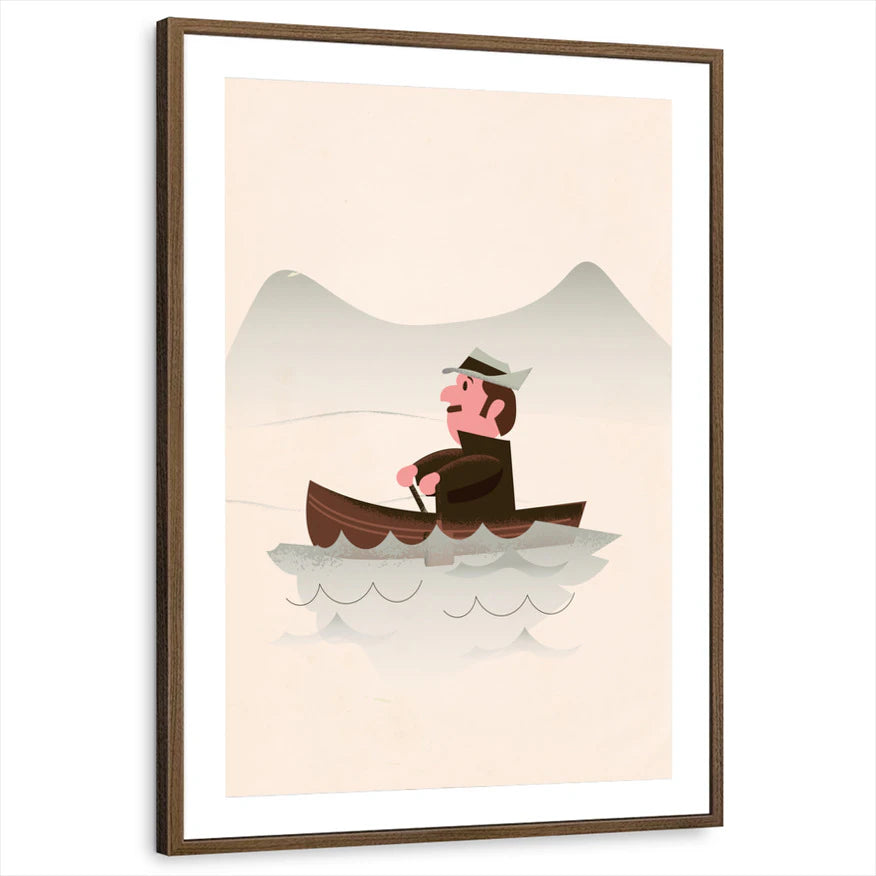 framed-print-brown-walnut-matted