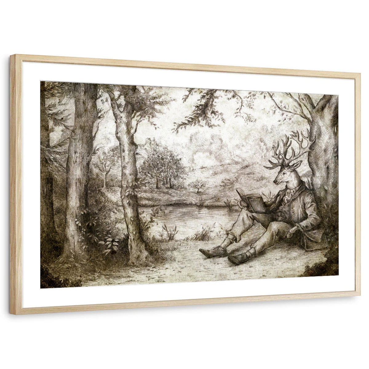 framed-print-natural-wood-matted