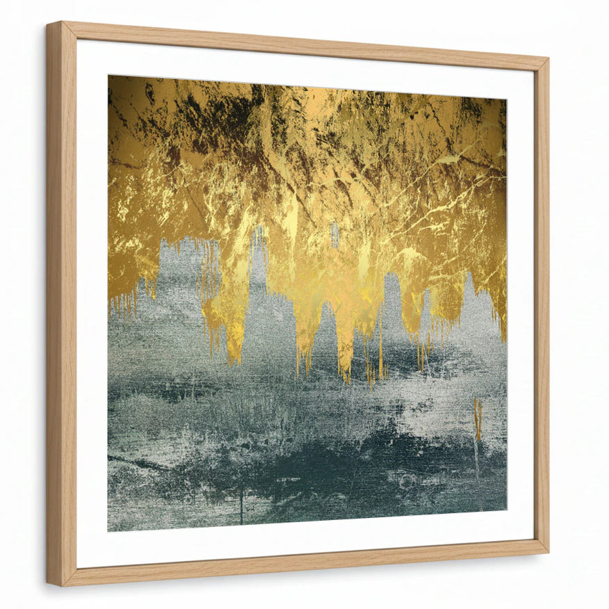 Gilded Horizon of Distressed Slate