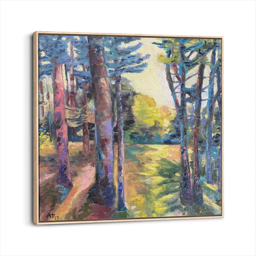 framed-canvas-natural-wood
