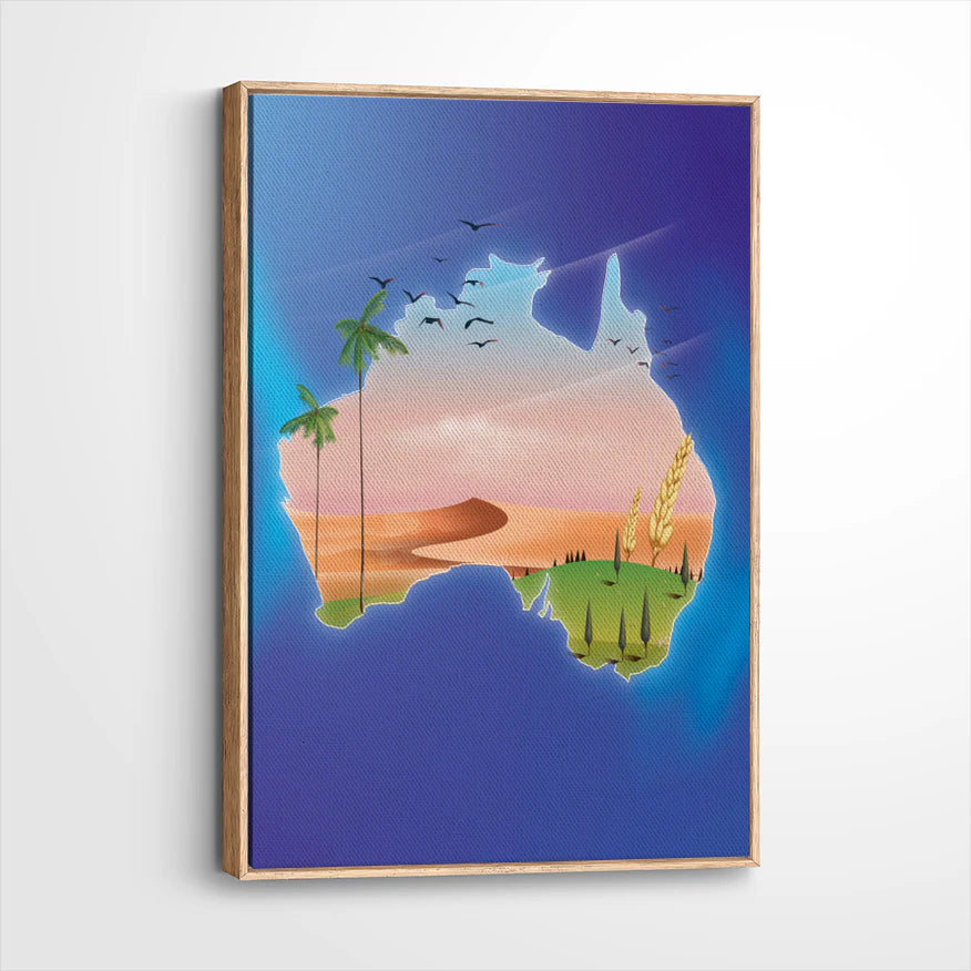 framed-canvas-natural-wood