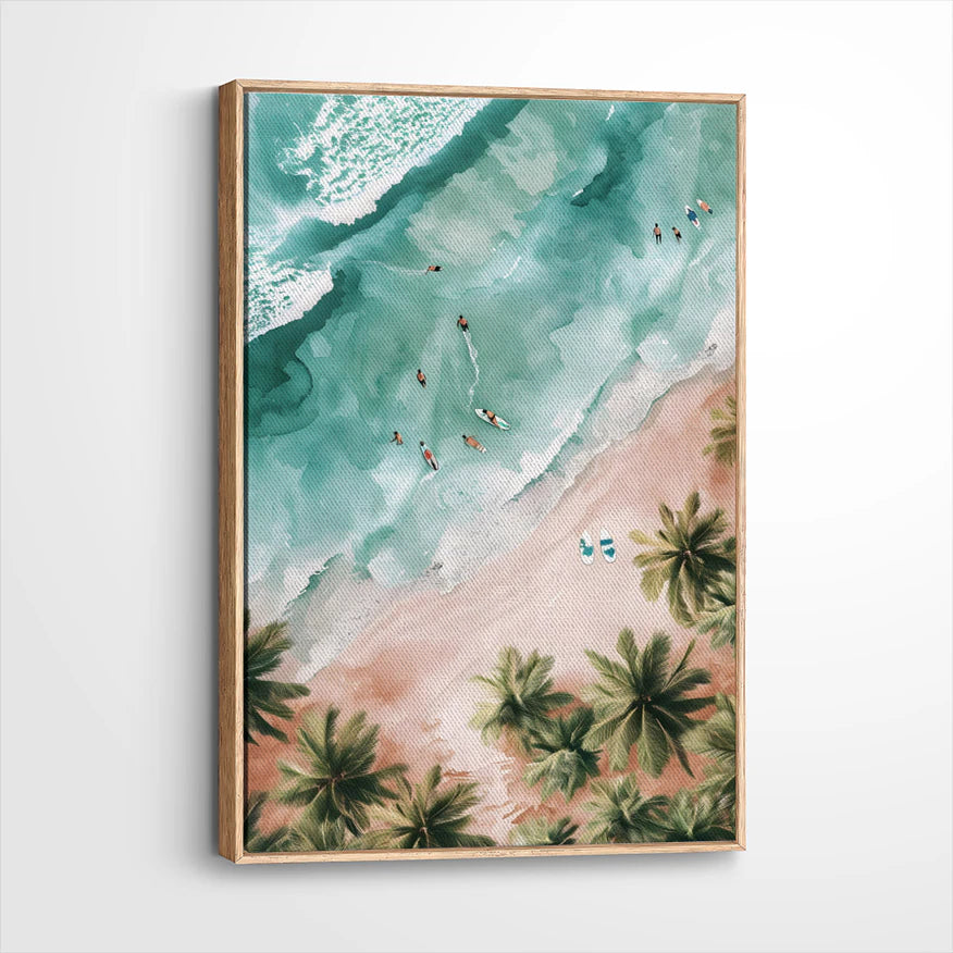 framed-canvas-natural-wood