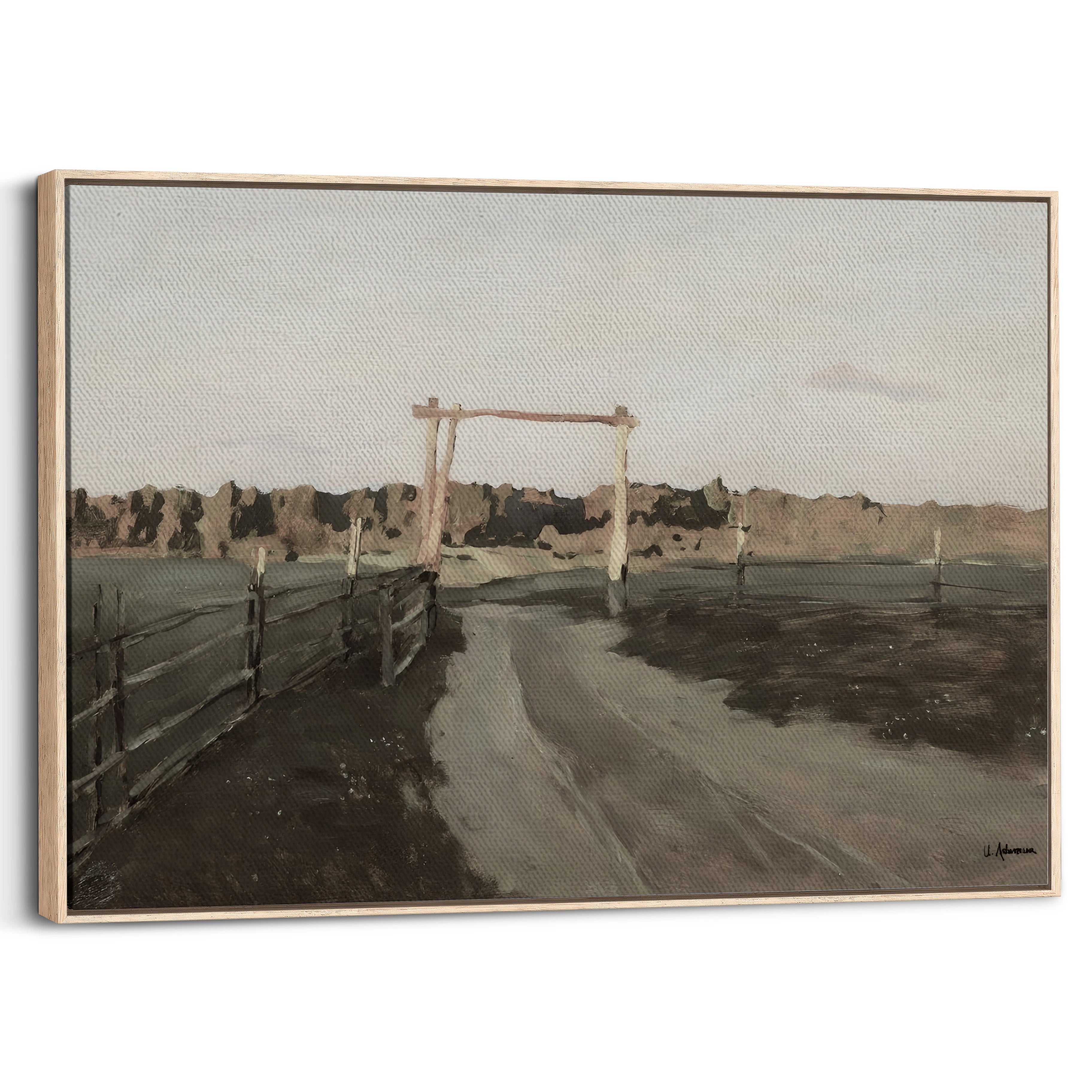 framed-canvas-natural-wood