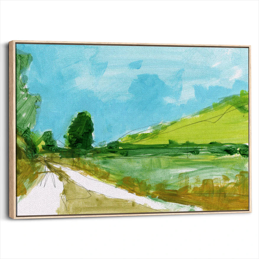 framed-canvas-natural-wood