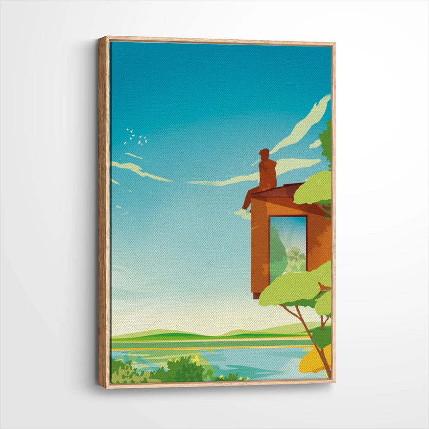 framed-canvas-natural-wood
