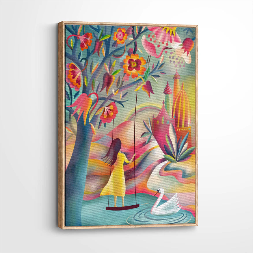 framed-canvas-natural-wood