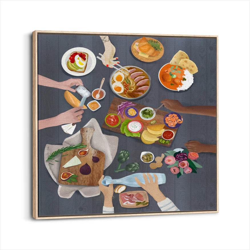 framed-canvas-natural-wood