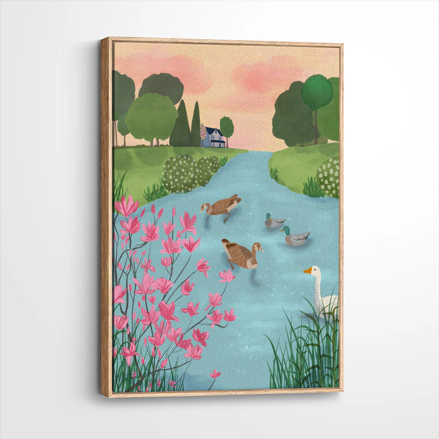 framed-canvas-natural-wood