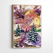 framed-canvas-natural-wood