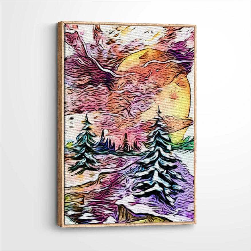 framed-canvas-natural-wood