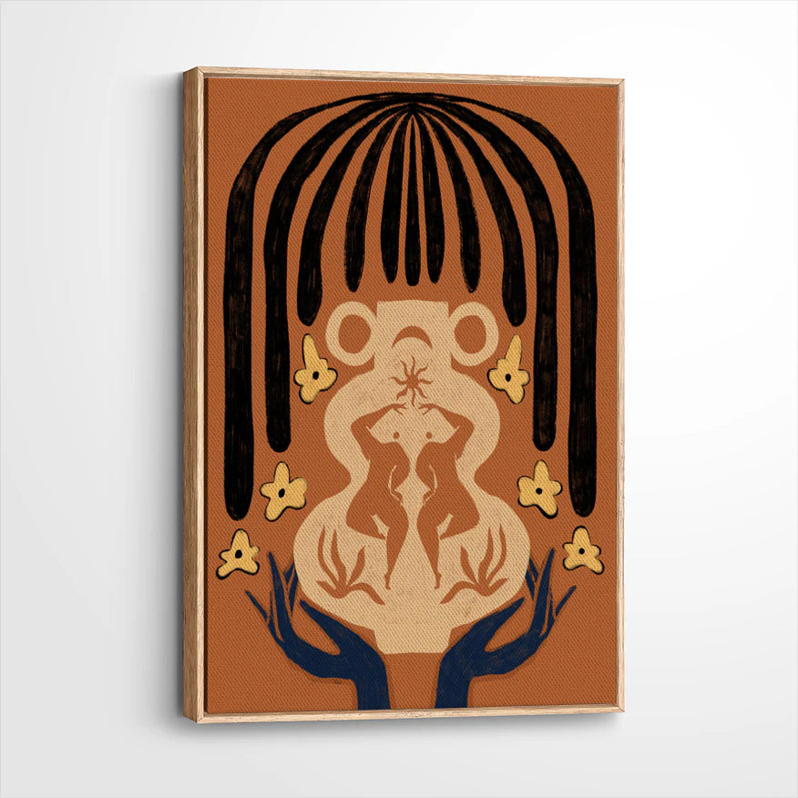 framed-canvas-natural-wood