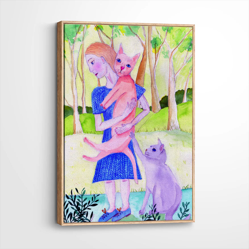 framed-canvas-natural-wood