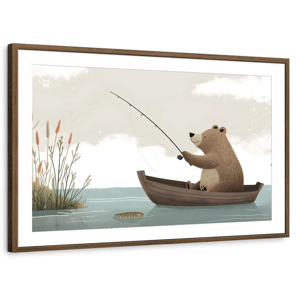 framed-print-brown-walnut-matted