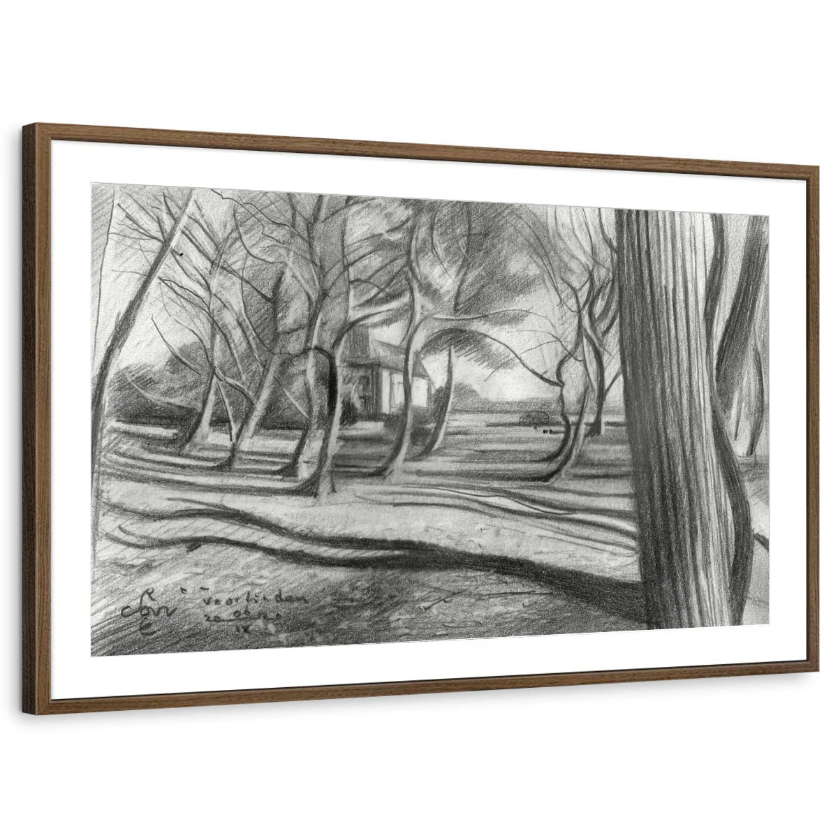 framed-print-brown-walnut-matted