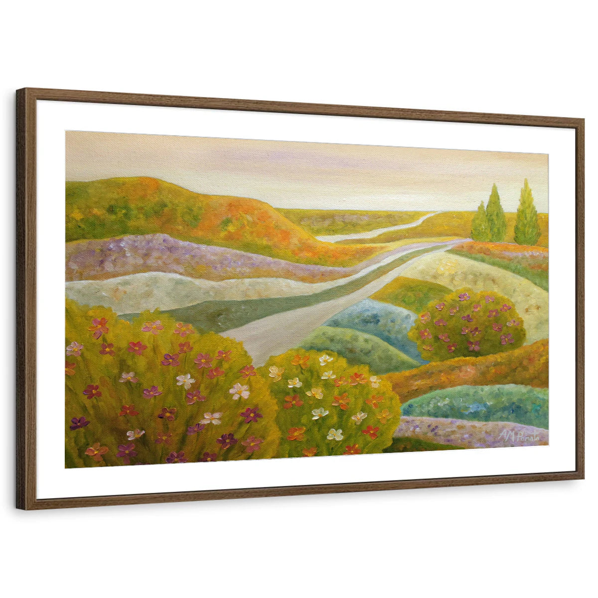 framed-print-brown-walnut-matted