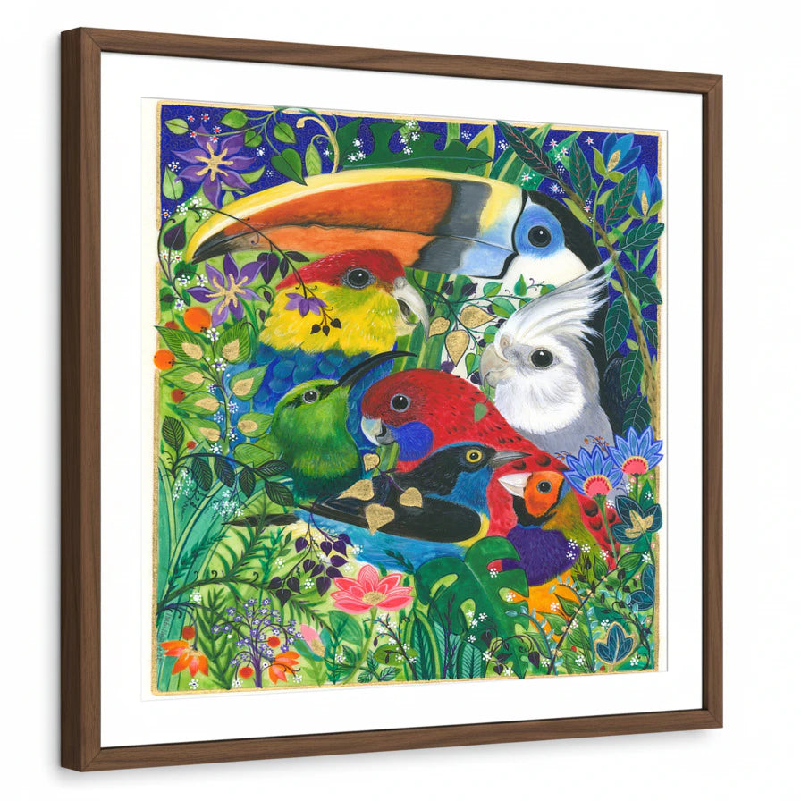 framed-print-brown-walnut-white-border