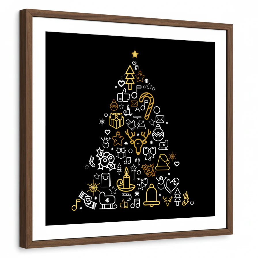 framed-print-brown-walnut-white-border