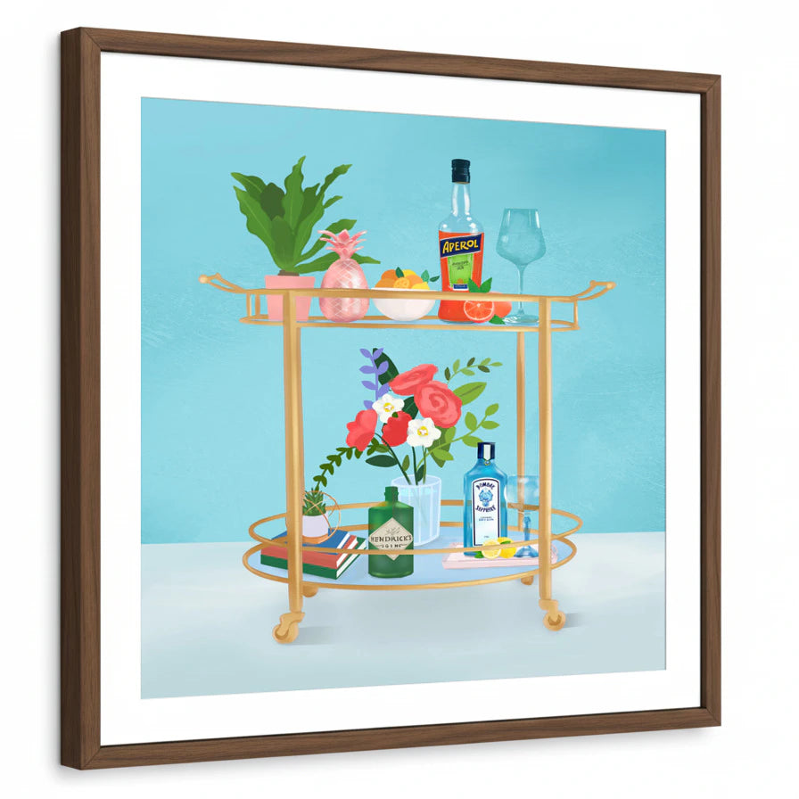 framed-print-brown-walnut-white-border