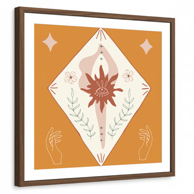 framed-print-brown-walnut-white-border