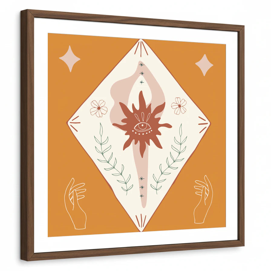 framed-print-brown-walnut-white-border