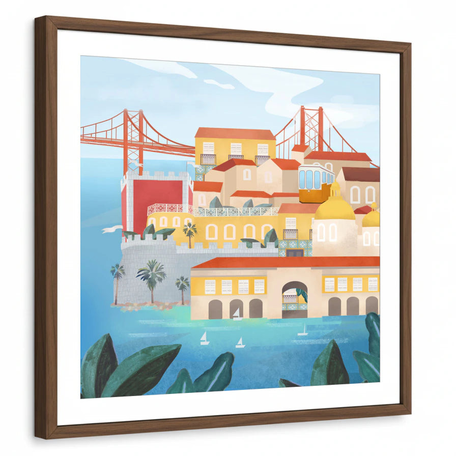 framed-print-brown-walnut-white-border