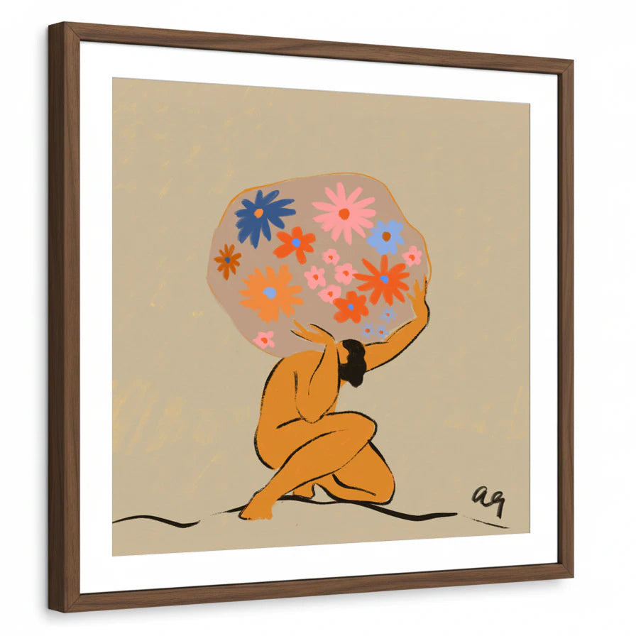 framed-print-brown-walnut-white-border