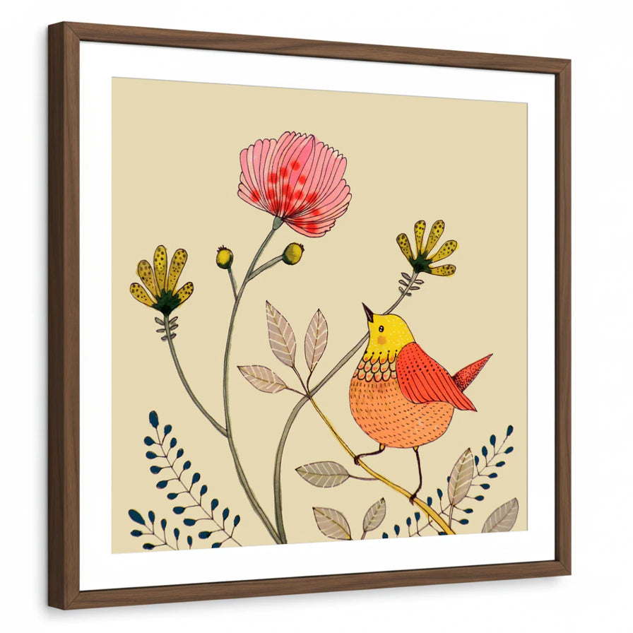 framed-print-brown-walnut-white-border