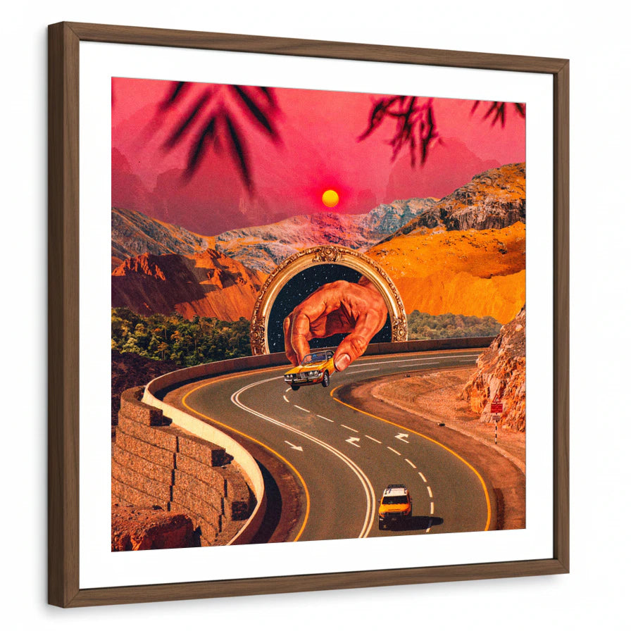 framed-print-brown-walnut-white-border