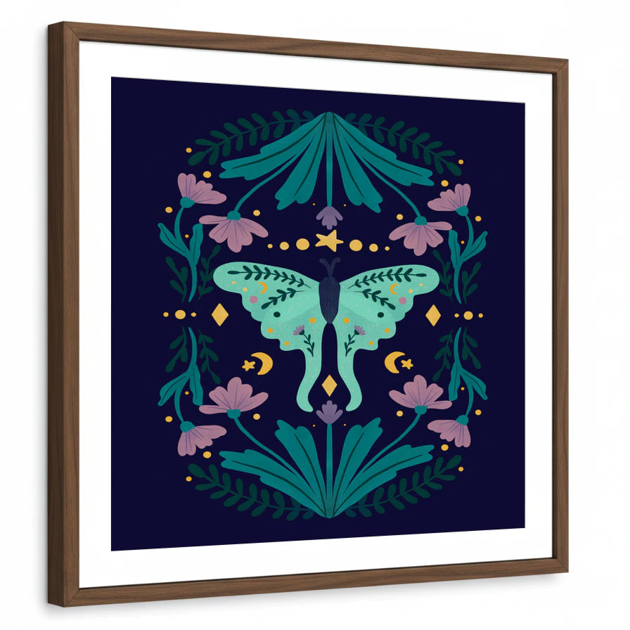framed-print-brown-walnut-white-border
