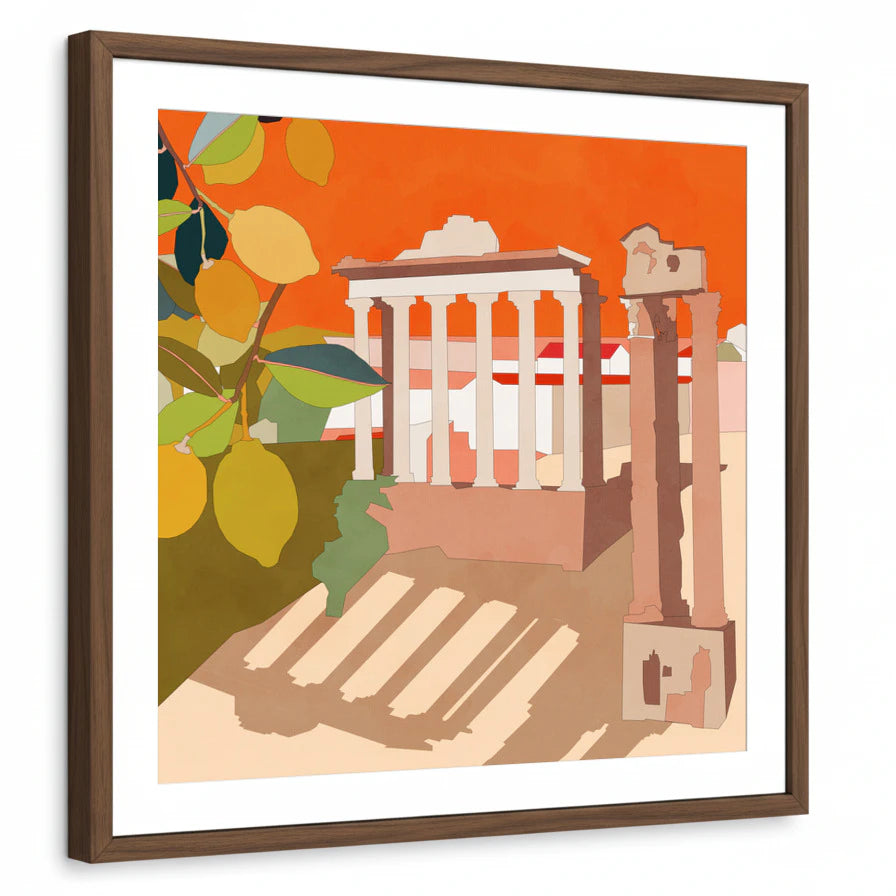 framed-print-brown-walnut-white-border