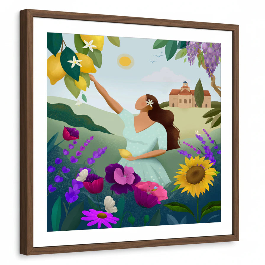 framed-print-brown-walnut-white-border