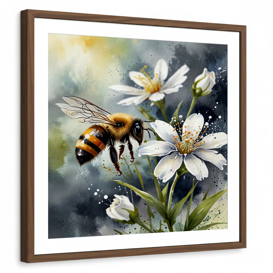 framed-print-brown-walnut-white-border