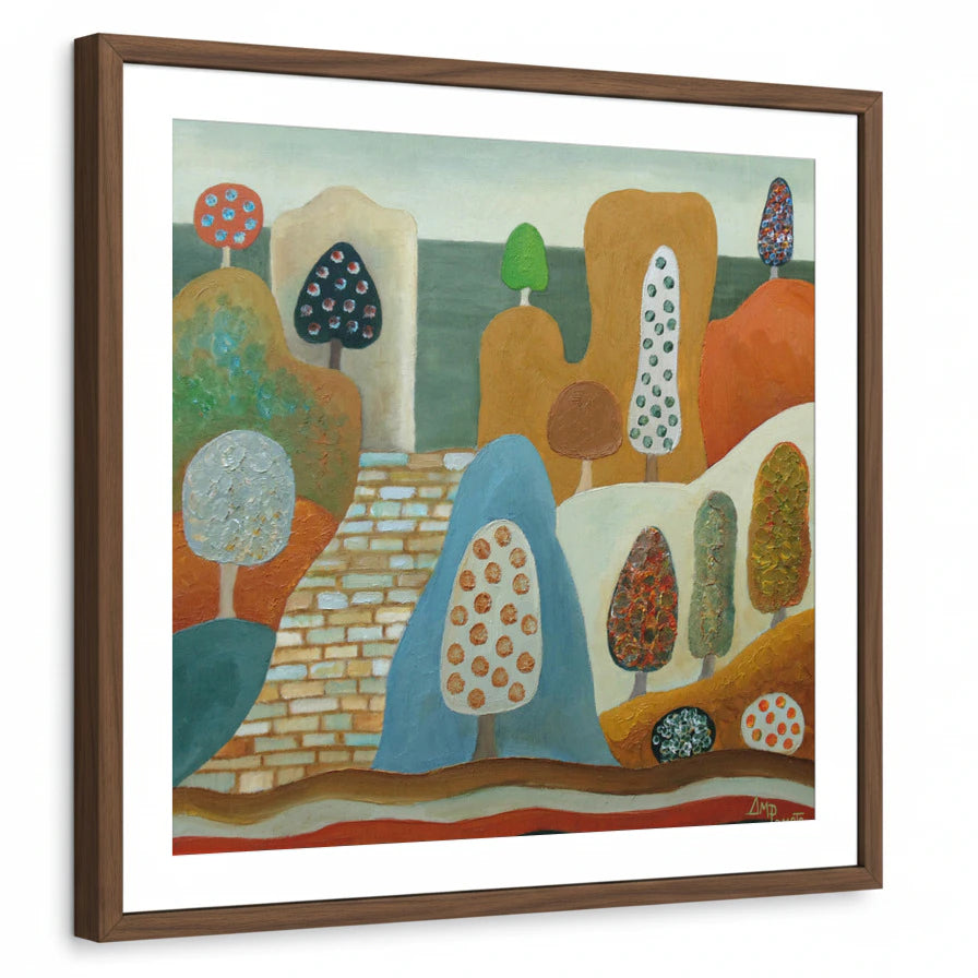 framed-print-brown-walnut-white-border