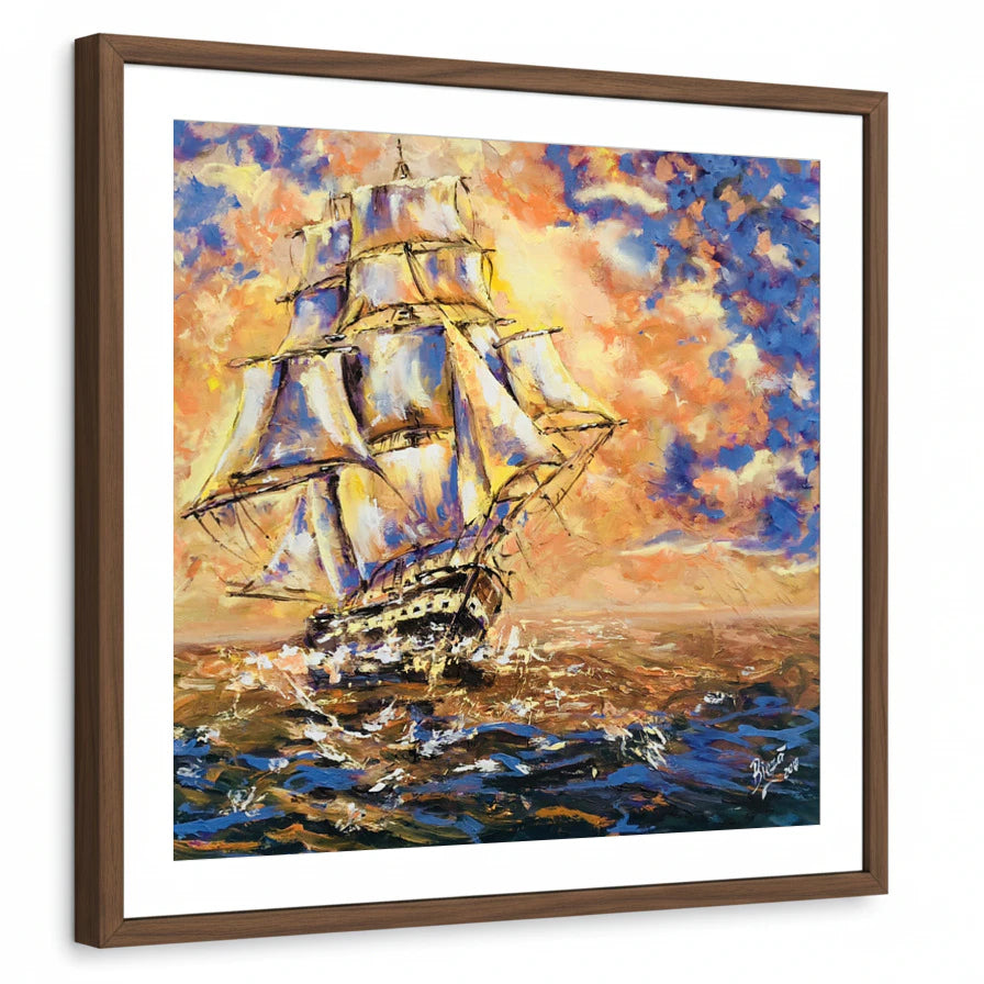 framed-print-brown-walnut-white-border