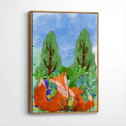 framed-canvas-brown-walnut
