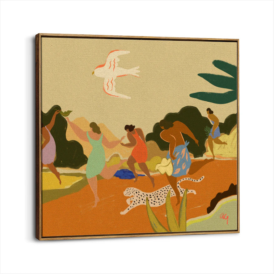 framed-canvas-brown-walnut