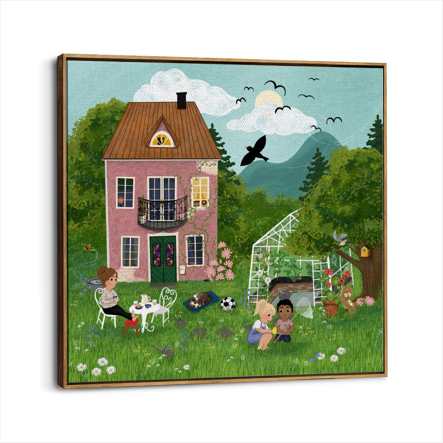 framed-canvas-brown-walnut