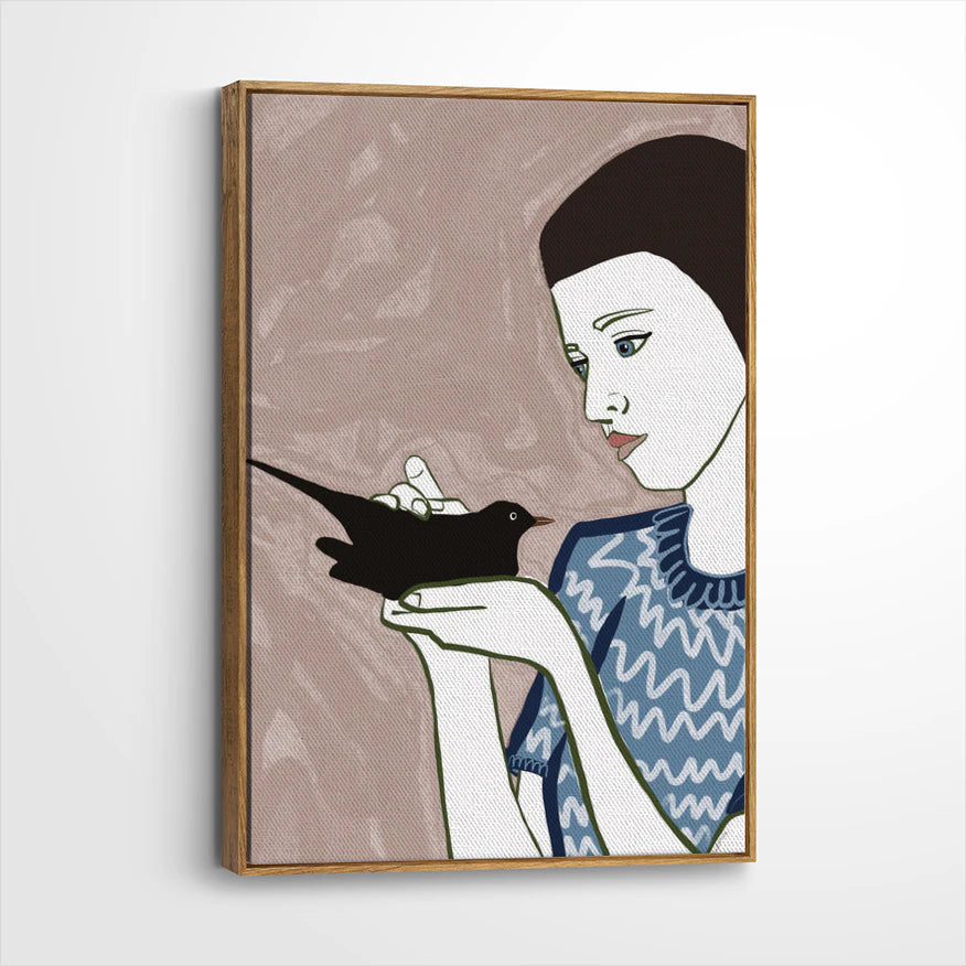 framed-canvas-brown-walnut
