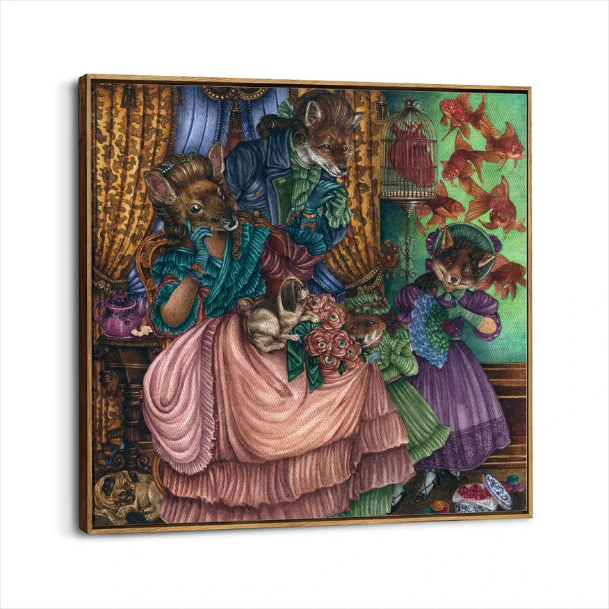 framed-canvas-brown-walnut