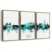 3-framed-canvas-brown-walnut