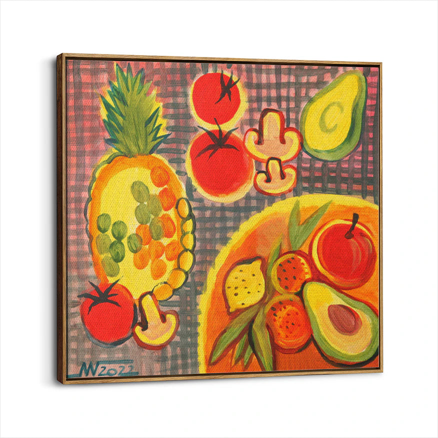 framed-canvas-brown-walnut