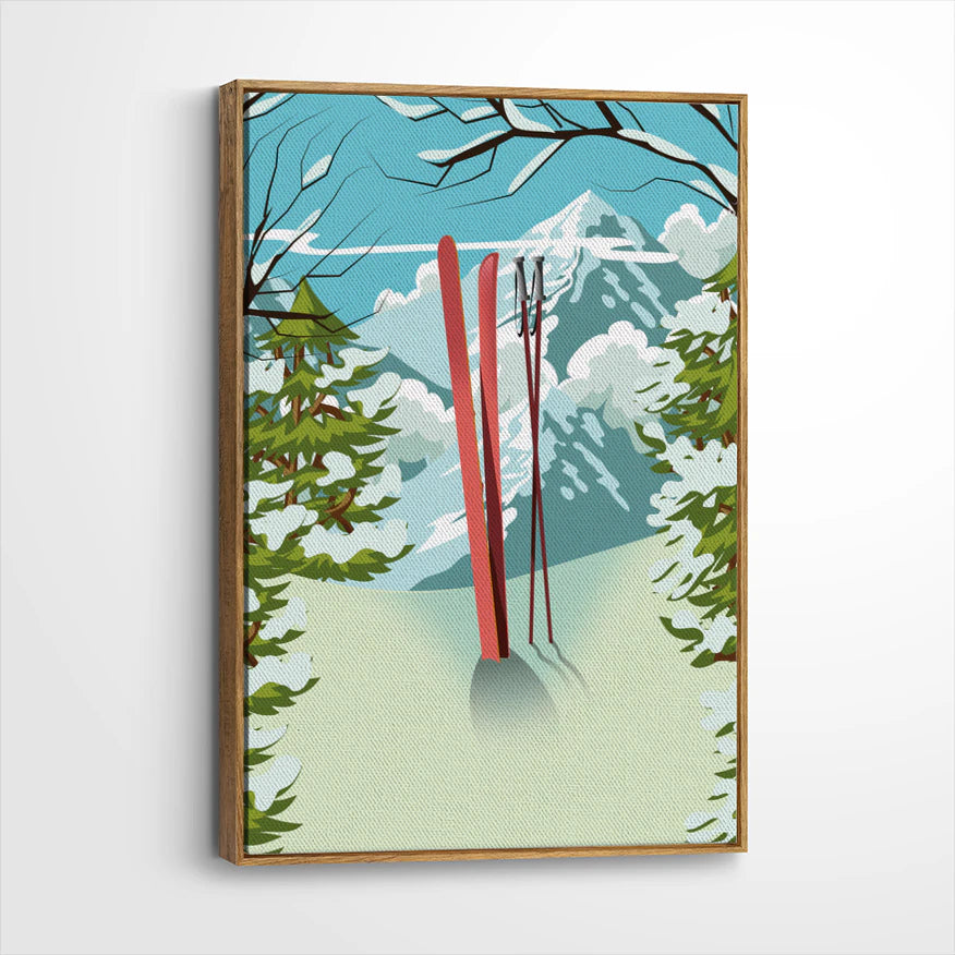 framed-canvas-brown-walnut