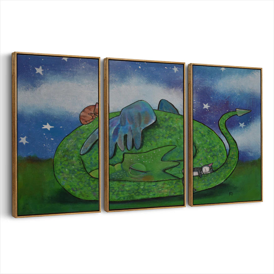 3-framed-canvas-brown-walnut