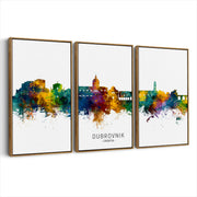 3-framed-canvas-brown-walnut