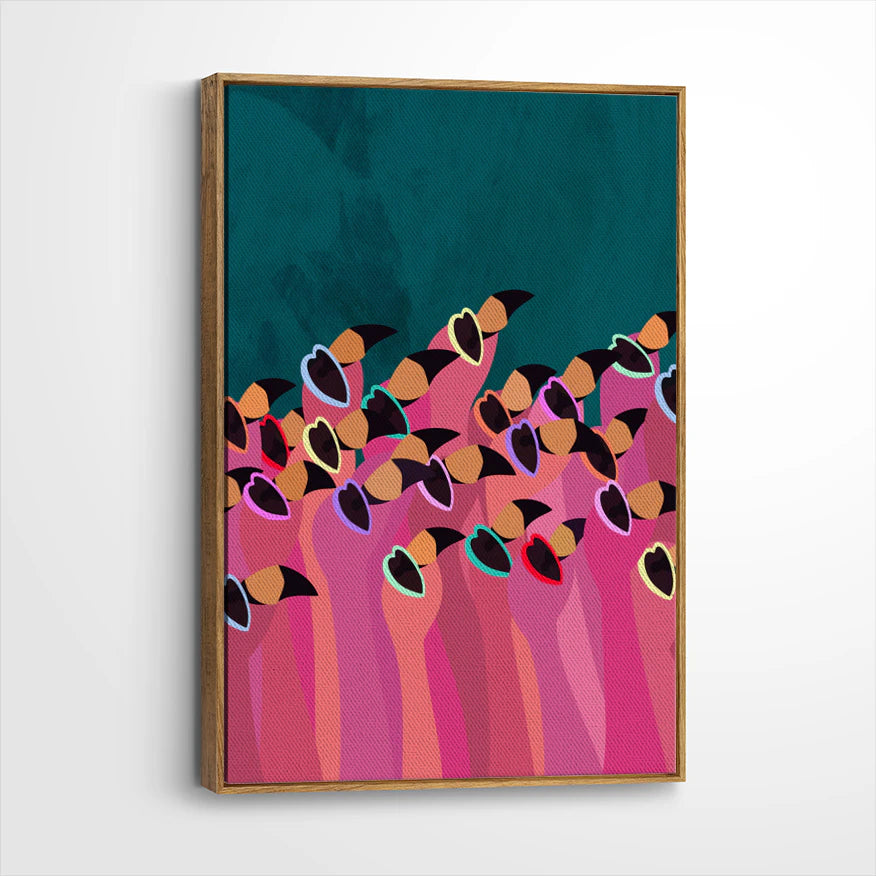 framed-canvas-brown-walnut