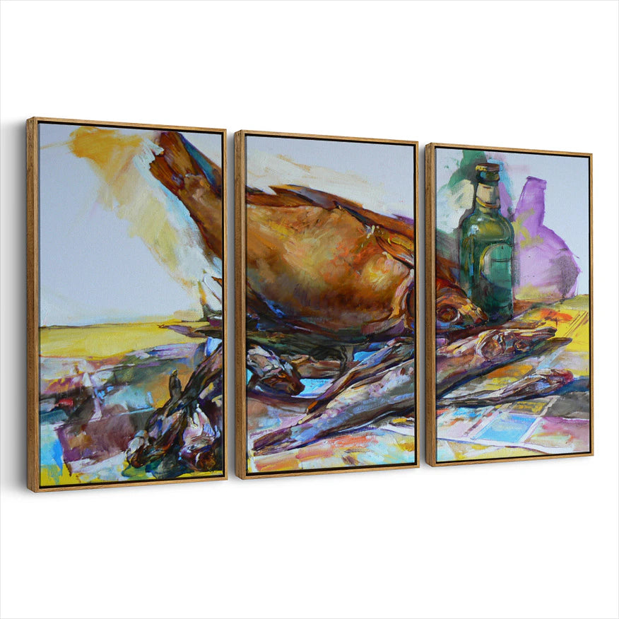 3-framed-canvas-brown-walnut