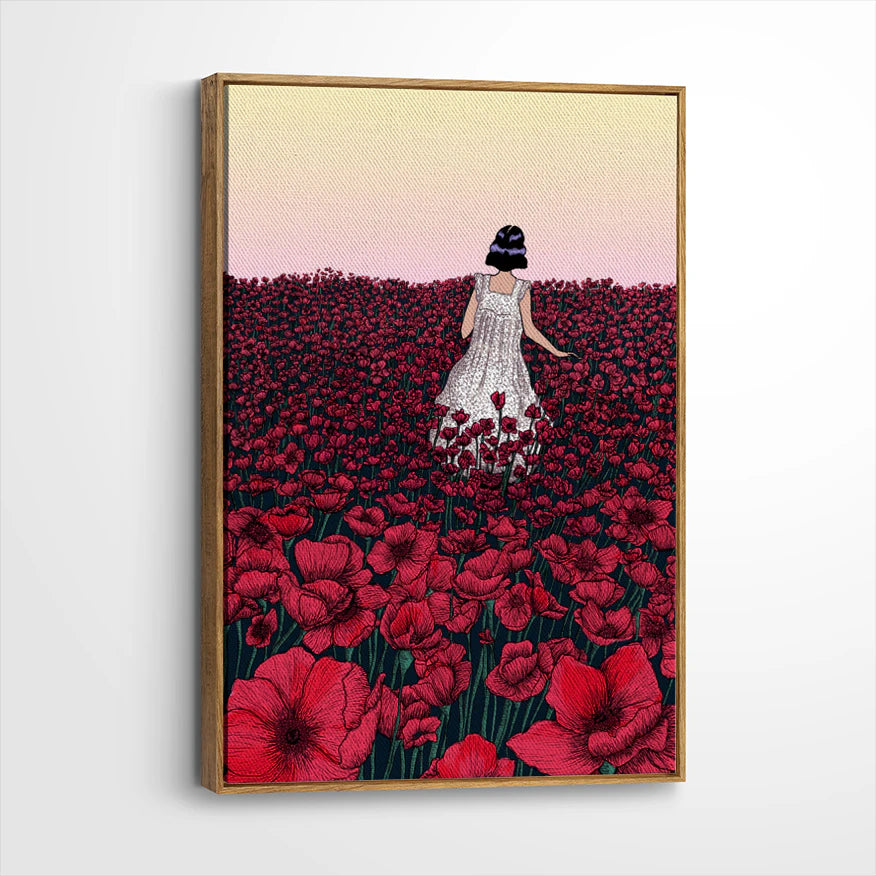 framed-canvas-brown-walnut