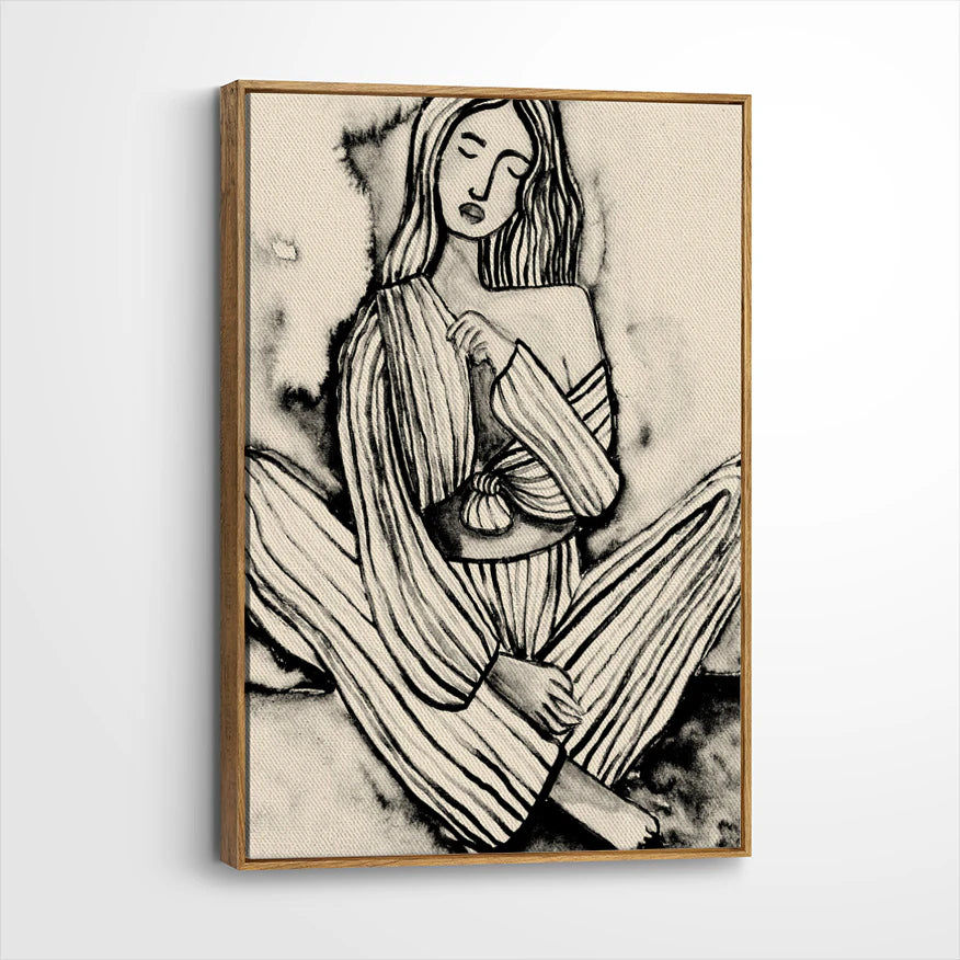 framed-canvas-brown-walnut